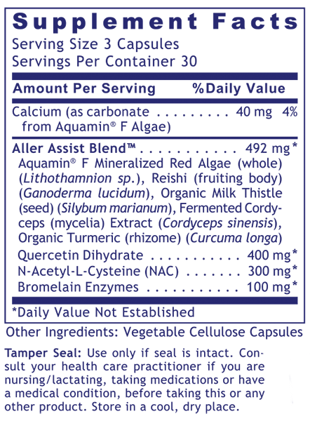 AllerCaps supplement facts