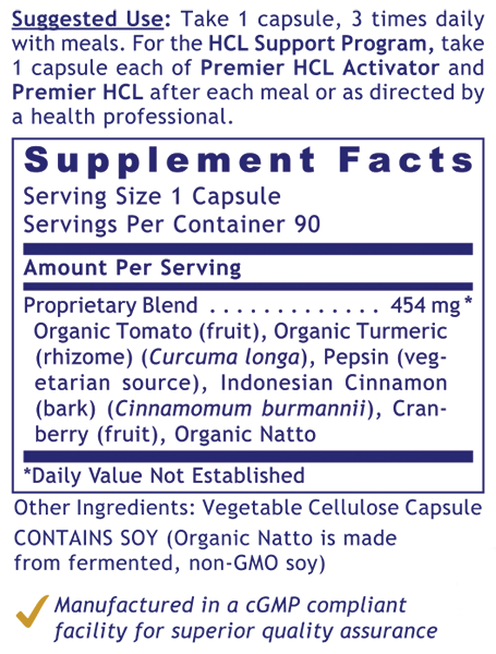 HCL Activator - Ingredients