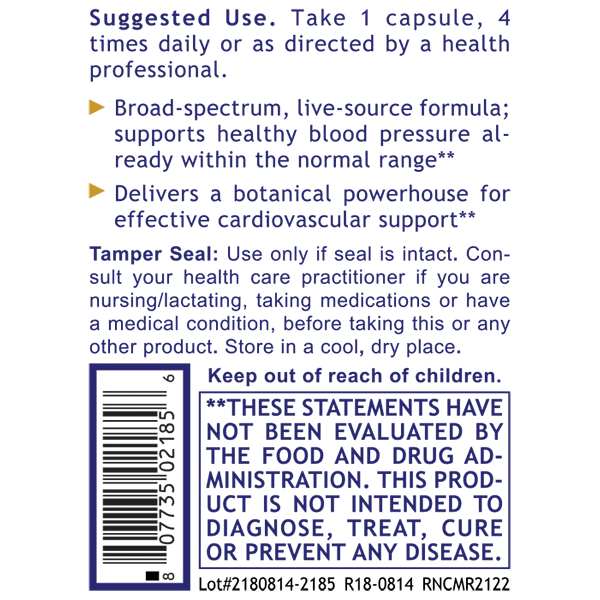 B.P Complex Suggested Use.