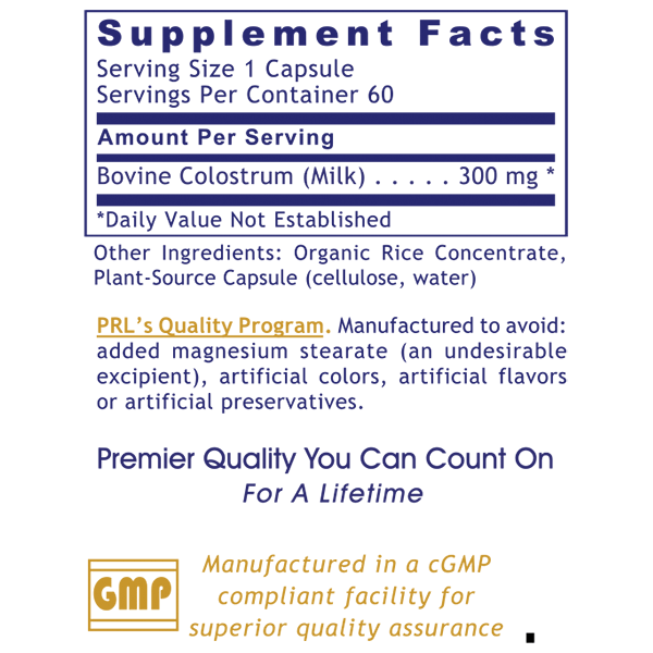 Colostrum-IgG® - 90Vcaps Supplement Facts