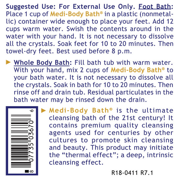 Premier Medi-Body Pack Suggested Use