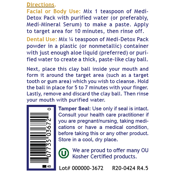 Premier Medi-Detox Pack Usage
