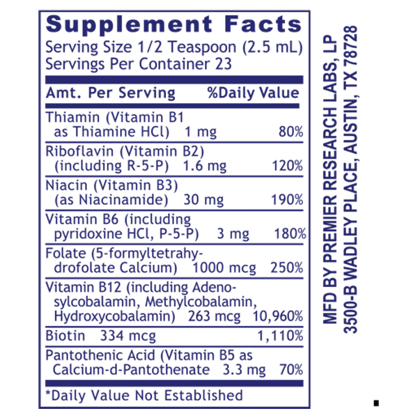 Max B-ND - 2oz - Supplement Facts