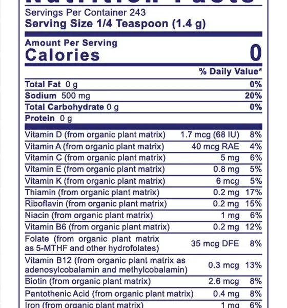 premier hawaiian red seasoning salt nutrition facts