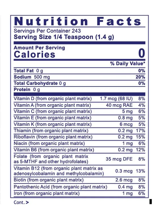 premier hawaiian red seasoning salt nutrition facts