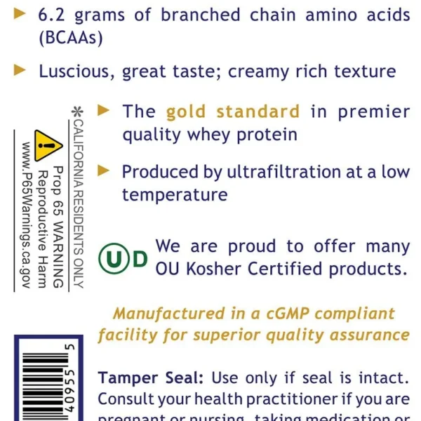 Premier Whey Protein - 16.8oz - Suggested Use