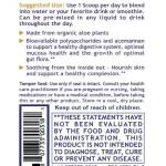 Aloe Powder suggested use label