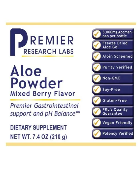 Aloe Powder label