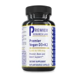 Premier Vegan D3+K2 - 180 mcg Bottle