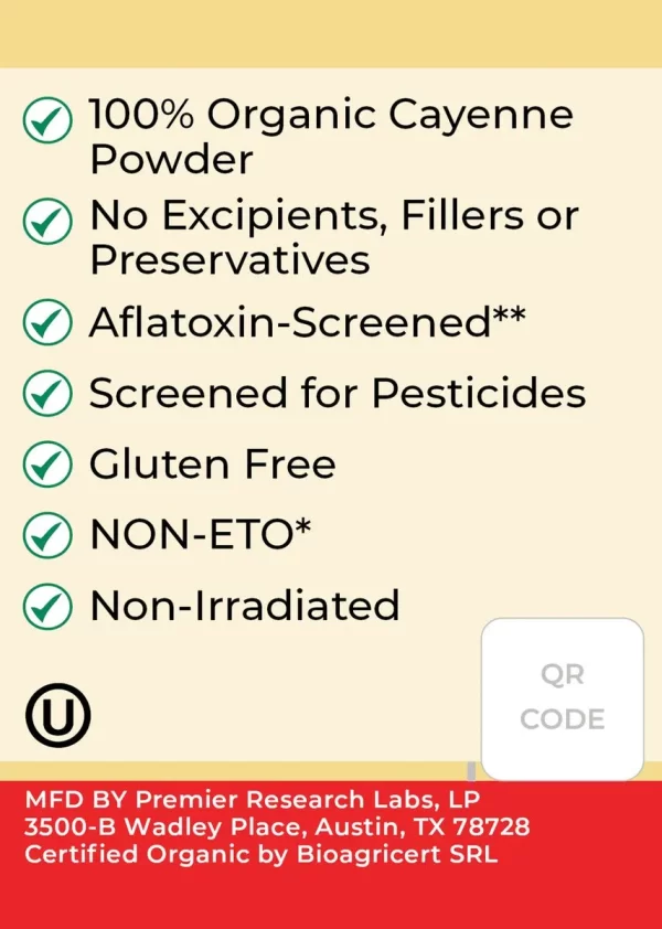 Organic Cayenne Powder - Right Pannel