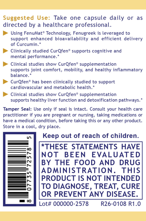 CurcumincFX suggested Usage instruction wrapper