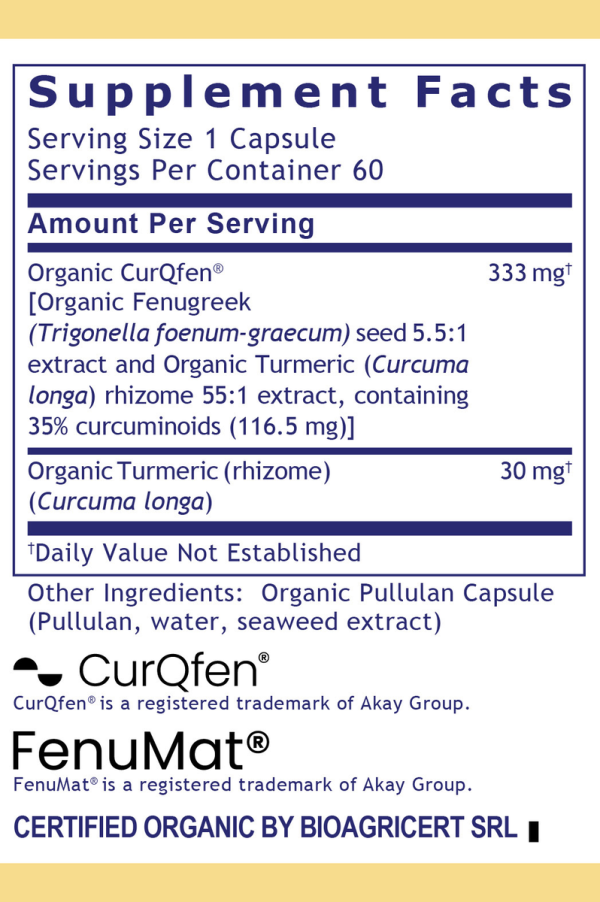 Supplement facts for Curcumin-FX by PRL